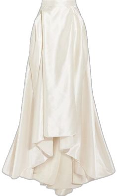 a white satin high low skirt, perfect for a formal occasion such as a wedding or party. the skirt is elegant and flowing, and it would look beautiful with a variety of tops.  the skirt is made from a soft and luxurious fabric, and it has a flattering fit.