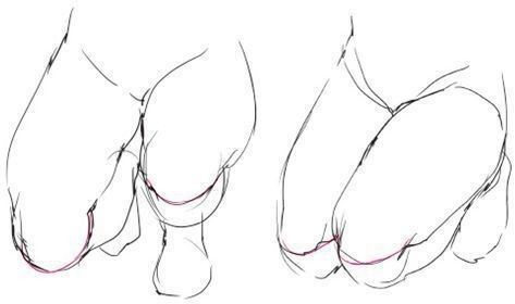 a simple line drawing of two legs bent at the knee. the drawing is focused on the shape of the legs and how the lines curve.  the line weight and style make it look like a sketch or an outline.