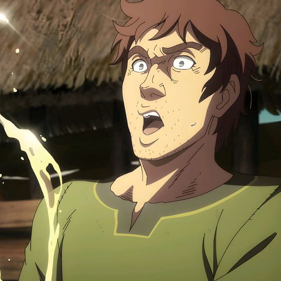 the image showcases a man with an exaggerated expression of shock and disgust. he appears to be caught in the act of spitting out a drink, with liquid spraying from his mouth. his eyes are wide, his eyebrows are raised, and his mouth is open in a grimace. the setting suggests he might be in a bar or tavern, as indicated by the wooden structure behind him. the lighting is bright, implying a daytime scene. the closeup perspective emphasizes the man's comical expression.