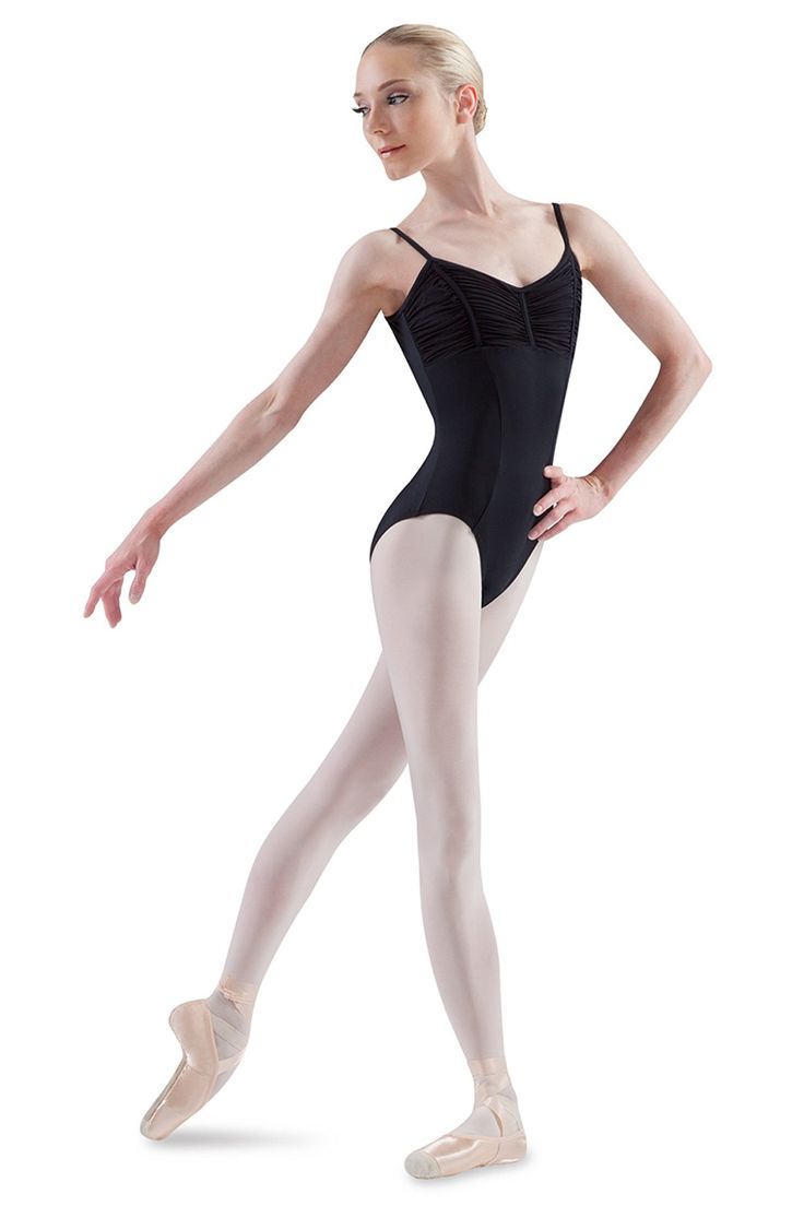 a female ballet dancer in a black leotard and pink tights is captured midpose against a clean white background. her graceful posture and extended limbs emphasize the elegance and fluidity of ballet. she is wearing traditional pink pointe shoes, and her hair is pulled back neatly. the studio lighting is bright and even, highlighting the dancer's form and creating a sense of ethereal beauty.