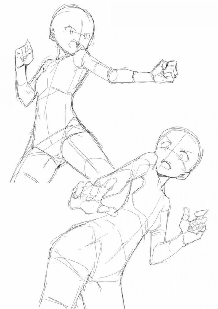 this is a sketch of two female anime characters in dynamic poses, with one character in a dynamic pose with her arms outstretched and the other character in a more relaxed but still engaging pose. the sketch is done in a simple line style, giving the characters an ethereal and expressive quality. this would be a good starting point for more detailed drawing, and might be used as a reference for artists.