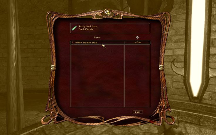 a closeup shot of a video game's inventory screen. the screen is a dark red, surrounded by a fancy gold frame and shows various equipment and items. it also shows the player's weight and gold. the game seems to be a fantasy roleplaying game.