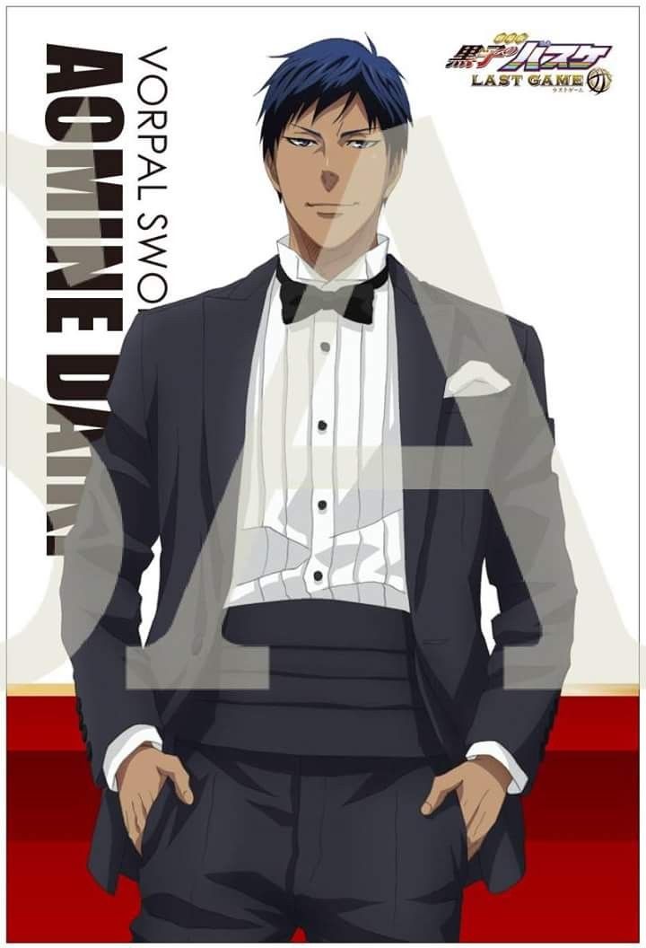 this is an illustration of akamine dai from the anime series "last game". he's wearing a black suit with a bow tie and has his hands in his pockets. the image is in a cartoon art style.