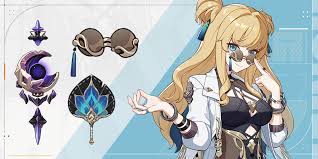 the image shows yukong from honkai: star rail along with her accessories.