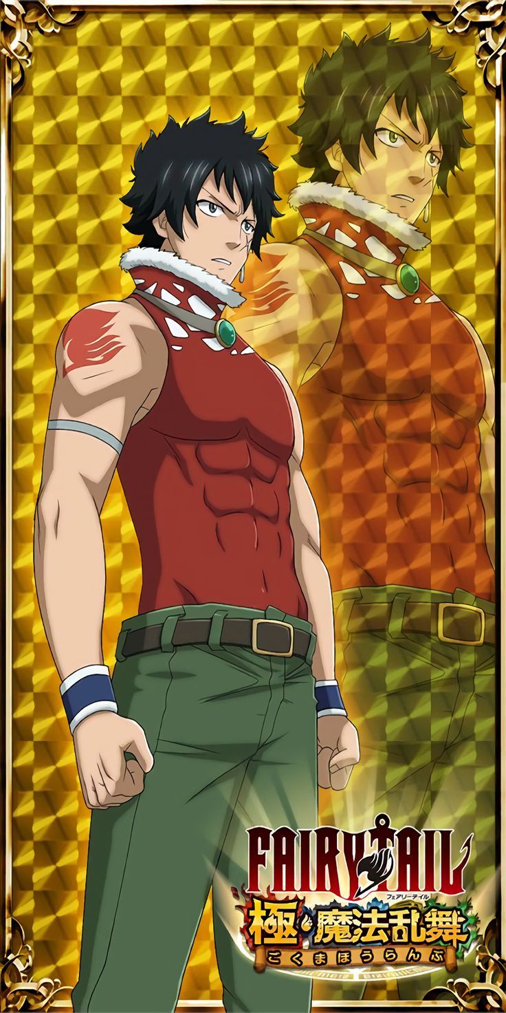 this image features natsu dragneel from the anime and manga series fairy tail. he is a powerful mage with fire magic who is known for his bravery and determination. the image is colorful and dynamic, capturing natsu's fiery spirit and his eagerness to fight. the background is a bright yellow, representing the sun and the heat of natsu's magic.  the image is a perfect representation of natsu's character and his place in the world of fairy tail.