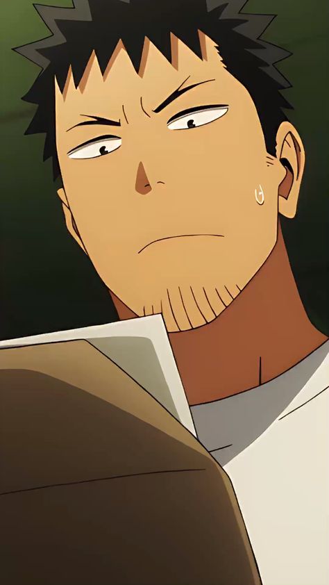 a closeup illustration of a young man with short black hair and a concerned expression. he has a bead of sweat dripping from his temple and is holding a book or piece of paper, suggesting he is studying or reading something important.