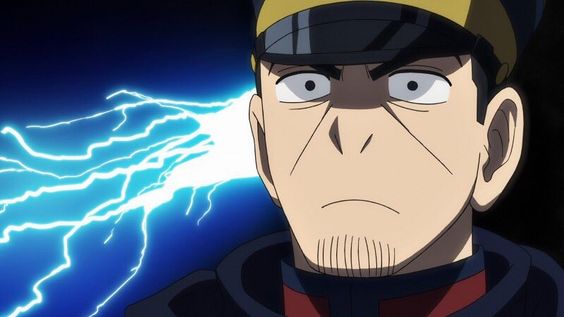a closeup image of a man with a stern expression. the man has short black hair, a goatee, and is wearing a black and red uniform with a hat. there is a bright blue and white light behind him that resembles electricity. the background is dark.