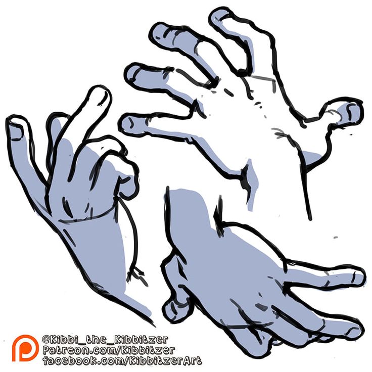 a black and white line drawing of two hands, one on top of the other. the bottom hand is positioned with the palm facing up and the fingers splayed out, while the top hand is positioned with the palm facing the viewer and the fingers clenched together. the drawing has a soft blue shading.