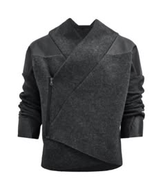 a men's long sleeve gray sweater with a zipper closure and a collar. it has a relaxed fit and a casual style. the sweater is perfect for layering and can be dressed up or down.