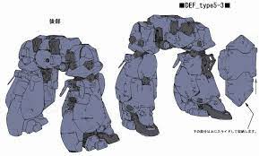 this image features a detailed drawing of a robot in a futuristic military setting. the robot appears to be a mechanized suit, with intricate details and articulated limbs. the drawing suggests a high level of technological advancement, capturing the essence of science fiction and mecha genres. the overall design showcases the artist's skill and creativity in bringing this fictional concept to life.