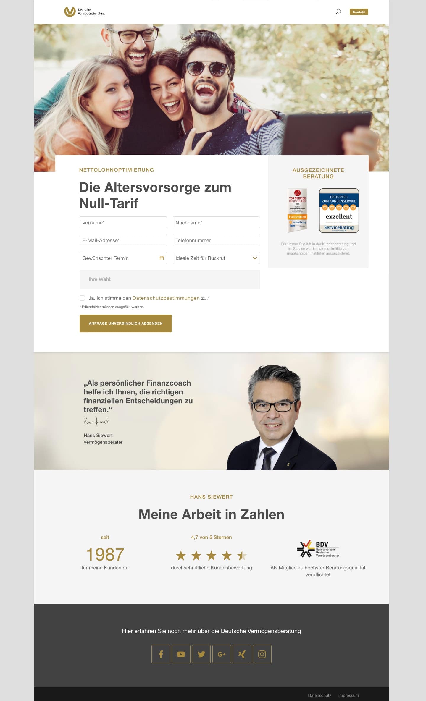 DVAG - Die Altersvorsorge zum Nulltarif