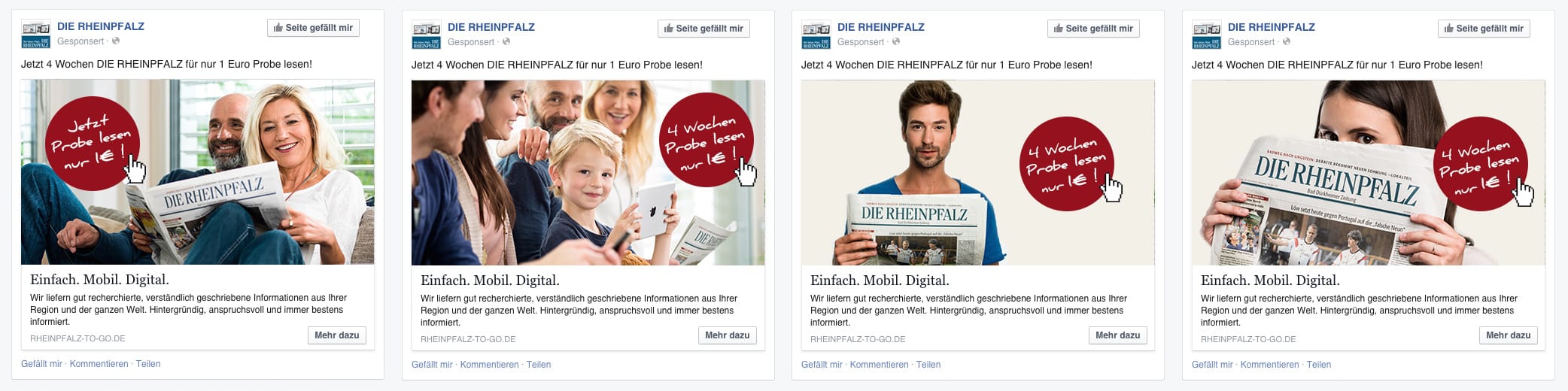 RHEINPFALZ ZEITUNG ABO SOCIAL MEDIA KAMPAGNE