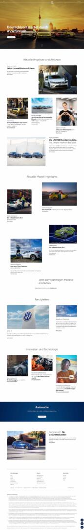 Webdesign Inspiration Automobilindustrie.

Eine großartige Inspiration für Webdesign in der Automobilbranche ist die Website des deutschen Automobilherstellers Volkswagen. Der Internetauftritt ist ein Beispiel dafür, wie ein Automobilunternehmen Webdesign nutzen kann, um seine Produkte und Dienstleistungen zu präsentieren. 