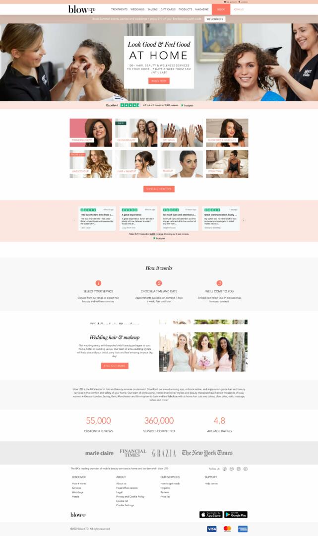 Website für Kosmetikstudio + Beauty-Salon...
