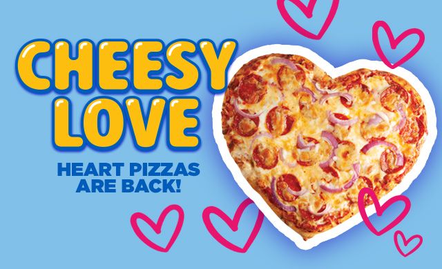 Medium Two-Topping Heart Pizzas