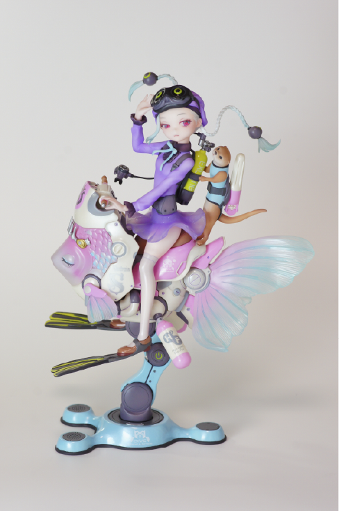 月島  花  Wonder festival 2010 limited Yusuke Okada | --------「囚われた赤ちゃん怪獣と怒りの救出