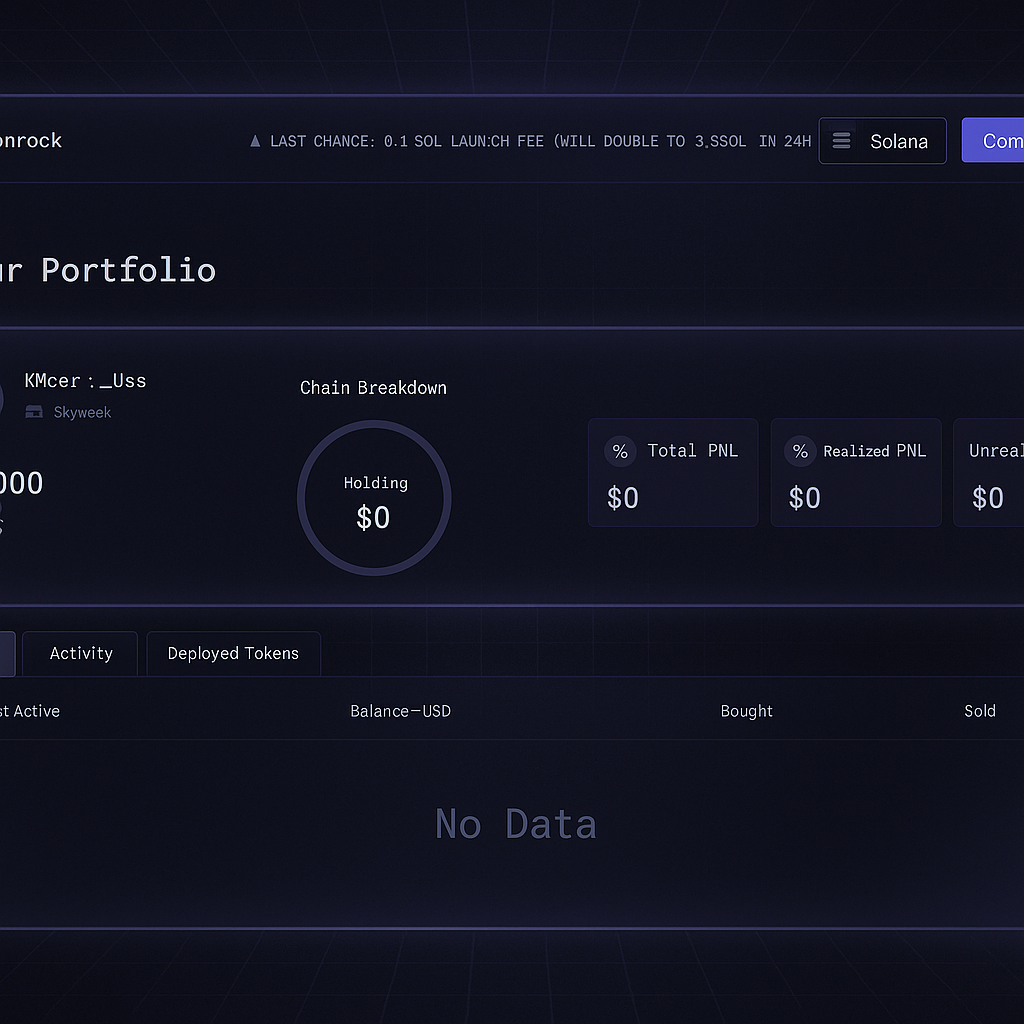 Data table with multiple rows showing trading statistics and purple action buttons on a dark interface