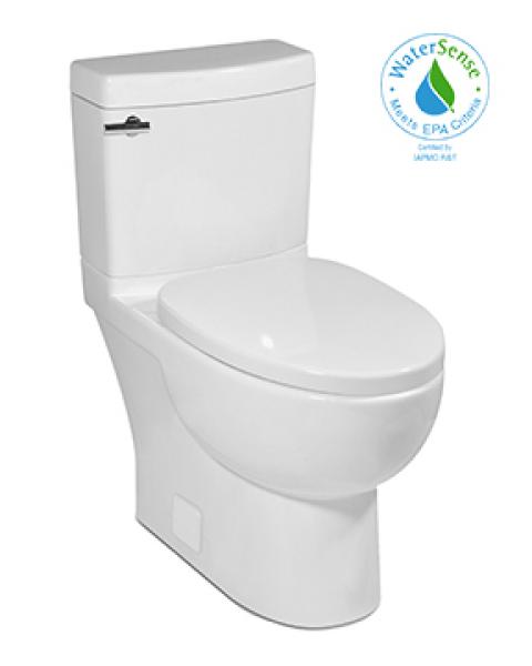 Malibu Home Malibu II Compact Elongated Seat Two Piece Rimless Toilet