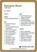 Antoine Ruel Decklist #ar0b