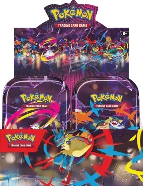 Mega Evolution Mega Heroes Mini Tin Display