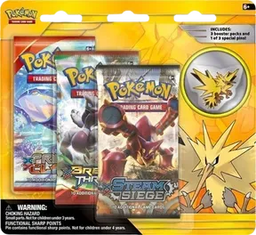 Legendary Birds Pin 3 Pack Blister (Zapdos Pin)