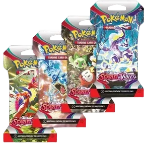 Scarlet & Violet Sleeved Booster Pack Art Bundle (Set of 4)