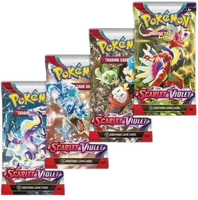 Scarlet & Violet Booster Pack Art Bundle (Set of 4)