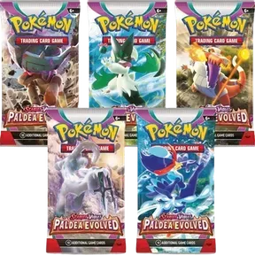Paldea Evolved Booster Pack Art Bundle (Set of 5)