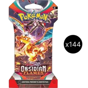 Obsidian Flames Sleeved Booster Pack Case