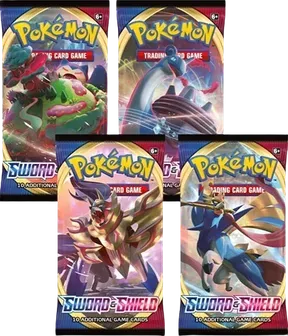 Sword & Shield Base Set Booster Pack Art Bundle (Set of 4)