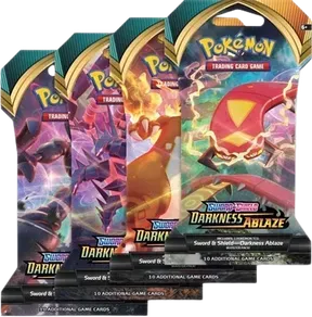 Darkness Ablaze Sleeved Booster Pack Art Bundle (Set of 4)