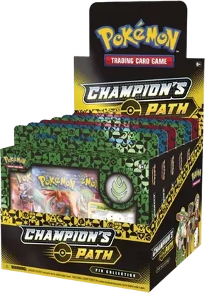 Champion's Path Pin Collection Display: Turffield, Hulbury, & Motostoke Gyms