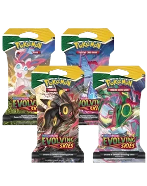 Evolving Skies Sleeved Booster Pack Art Bundle (Set of 4)
