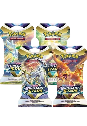 Brilliant Stars Sleeved Booster Pack Art Bundle (Set of 4)