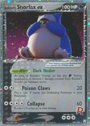 Rocket's Snorlax ex #104