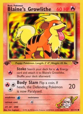 Blaine's Growlithe #62