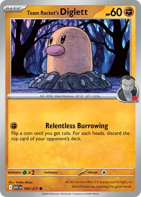 Team Rocket's Diglett #100