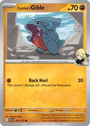 Cynthia's Gible #109