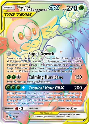 Rowlet & Alolan Exeggutor-GX #237