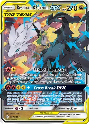 Reshiram & Zekrom-GX #157
