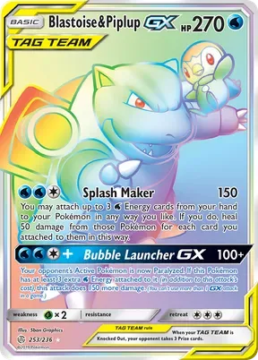 Blastoise & Piplup-GX #253