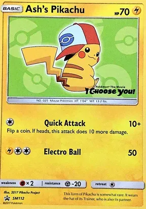 Ash's Pikachu #SM112