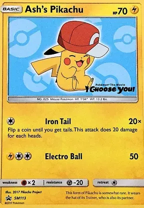 Ash's Pikachu #SM113