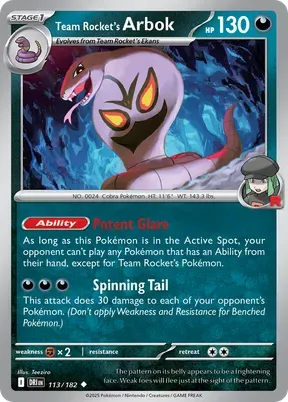 Team Rocket's Arbok #113