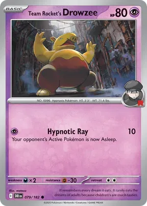 Team Rocket's Drowzee #79