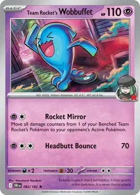 Team Rocket's Wobbuffet #82