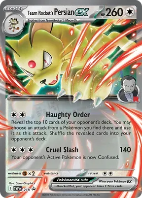 Team Rocket's Persian ex #218