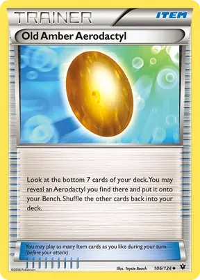 Old Amber Aerodactyl #106