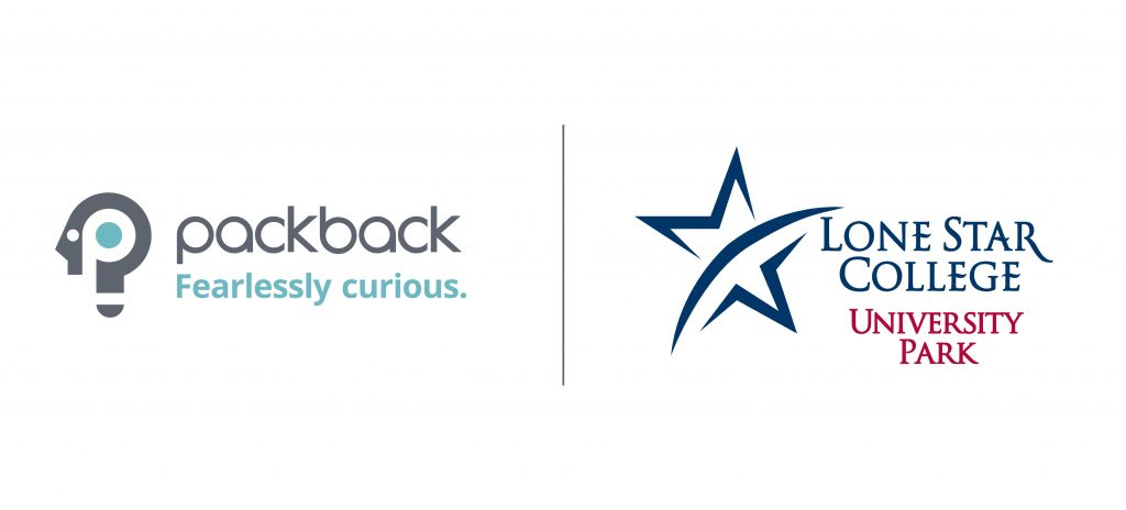 Packback and Lone Star College University Park logo side by side