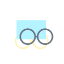 decorative icon with glasses
